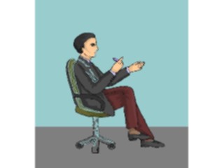 Sticker Custom Preview Image #041064 Business Office People Man Sitting2