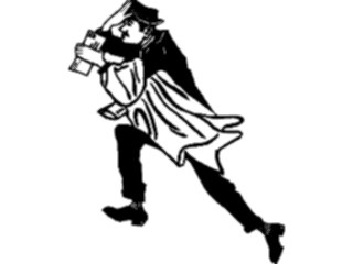 Sticker Custom Preview Image #041149 Business Office People Runningwith Letter