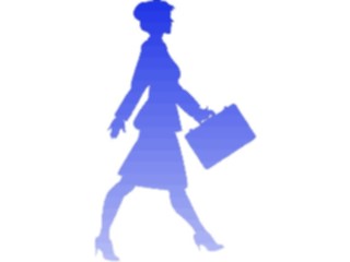 Sticker Custom Preview Image #041157 Business Office People Silhouette Businesswoman