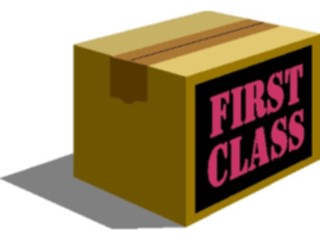 Sticker Custom Preview Image #041312 Business Office Supplies Box First Class