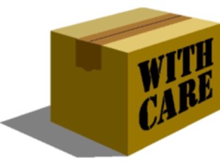 Sticker Custom Preview Image #041324 Business Office Supplies Box With Care