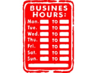 Sticker Custom Preview Image #041368 Business Office Supplies Business Hours Sign