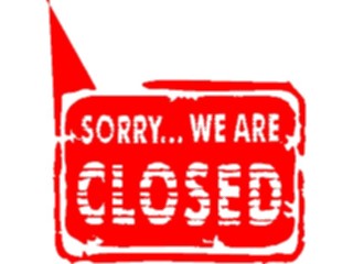 Sticker Custom Preview Image #041404 Business Office Supplies Closed Sign