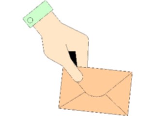 Sticker Custom Preview Image #041456 Business Office Supplies Envelope Hand