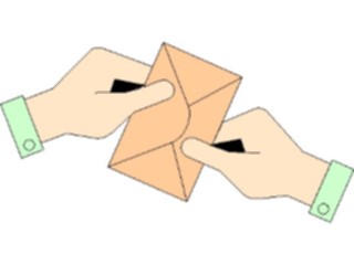 Sticker Custom Preview Image #041457 Business Office Supplies Envelope Hands