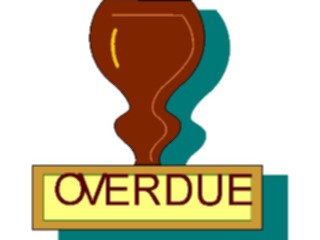 Sticker Custom Preview Image #041801 Business Office Supplies Rubber Stamp Overdue