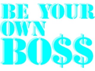 Sticker Custom Preview Image #041920 Business Office Titles Symbols Be Your Own Boss