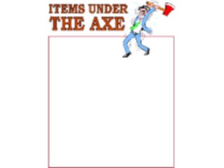 Sticker Custom Preview Image #042001 Business Office Titles Symbols Items Under The Axe