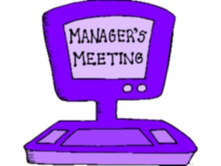 Sticker Custom Preview Image #042005 Business Office Titles Symbols Managers Meeting