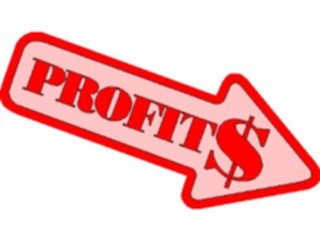 Sticker Custom Preview Image #042037 Business Office Titles Symbols Profits Down