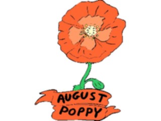 Sticker Custom Preview Image #042290 Calendar Birthstones Flowers08 August Poppy