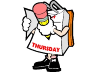 Sticker Custom Preview Image #042311 Calendar Days Cartoon5 Thursday