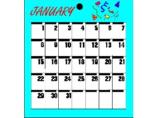 Sticker Custom Preview Image #042417 Calendar Templates01 January Sun