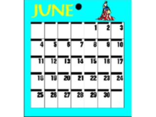 Sticker Custom Preview Image #042456 Calendar Templates40 June Thurs