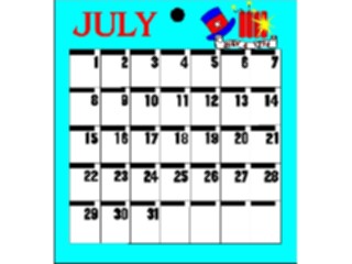 Sticker Custom Preview Image #042459 Calendar Templates43 July Sun