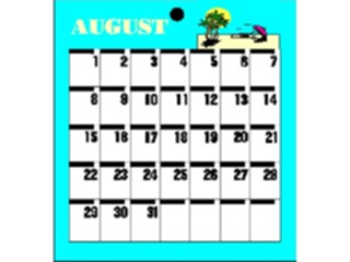 Sticker Custom Preview Image #042466 Calendar Templates50 August Sun