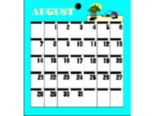 Sticker Custom Preview Image #042467 Calendar Templates51 August Mon