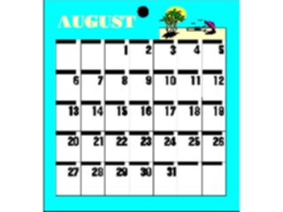 Sticker Custom Preview Image #042468 Calendar Templates52 August Tues