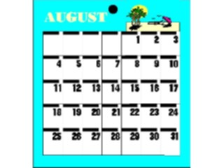 Sticker Custom Preview Image #042470 Calendar Templates54 August Thurs