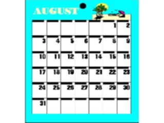 Sticker Custom Preview Image #042471 Calendar Templates55 August Fri