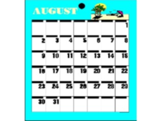 Sticker Custom Preview Image #042472 Calendar Templates56 August Sat