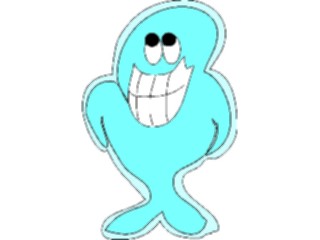 Sticker Custom Preview Image #042509 Cartoons Amoeba Man Big Grin