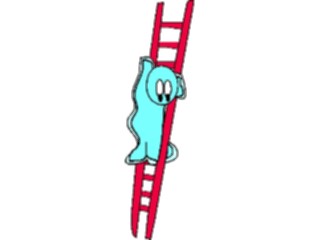 Sticker Custom Preview Image #042543 Cartoons Amoeba Man On Ladder2