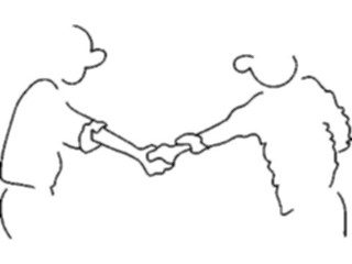 Sticker Custom Preview Image #042770 Cartoons Body Language Handshake2