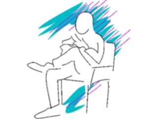 Sticker Custom Preview Image #042780 Cartoons Body Language Legs Crossed5