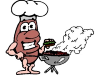 Sticker Custom Preview Image #042962 Cartoons Human Beans Barbeque