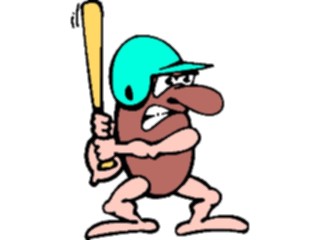 Sticker Custom Preview Image #042963 Cartoons Human Beans Baseball Batter