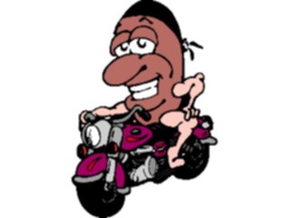 Sticker Custom Preview Image #042968 Cartoons Human Beans Biker