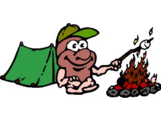 Sticker Custom Preview Image #042969 Cartoons Human Beans Camping