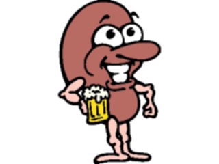 Sticker Custom Preview Image #042991 Cartoons Human Beans Drinking Beer