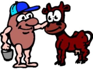 Sticker Custom Preview Image #042994 Cartoons Human Beans Farmer