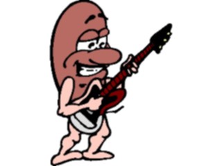 Sticker Custom Preview Image #043003 Cartoons Human Beans Guitarist
