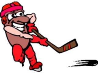 Sticker Custom Preview Image #043004 Cartoons Human Beans Hockey Player