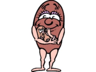 Sticker Custom Preview Image #043014 Cartoons Human Beans Mother Baby