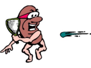 Sticker Custom Preview Image #043029 Cartoons Human Beans Racquetball Player