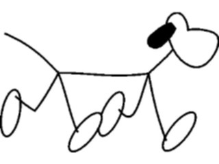 Sticker Custom Preview Image #043424 Cartoons Make Your Own Stick Figure Dog1