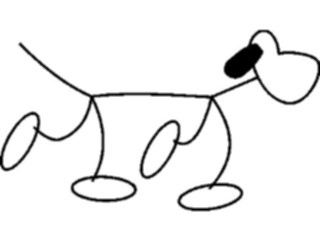 Sticker Custom Preview Image #043425 Cartoons Make Your Own Stick Figure Dog2