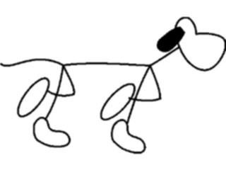 Sticker Custom Preview Image #043426 Cartoons Make Your Own Stick Figure Dog3