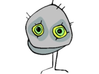 Sticker Custom Preview Image #043478 Cartoons Offbeat Ball Creature Sad