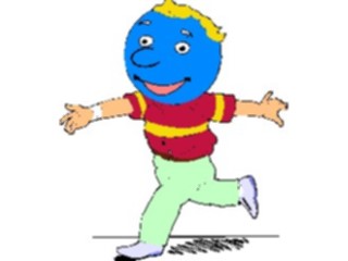 Sticker Custom Preview Image #043503 Cartoons Offbeat Blue Head Running