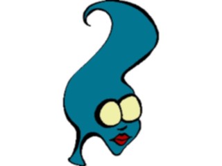 Sticker Custom Preview Image #043647 Cartoons Offbeat Curlhead Profile