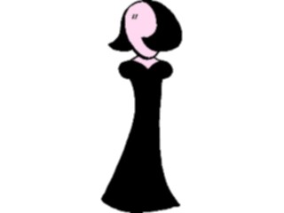 Sticker Custom Preview Image #043776 Cartoons Offbeat Formal Lady Watching