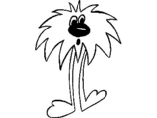 Sticker Custom Preview Image #043801 Cartoons Offbeat Fuzzy Head Surprised