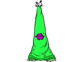 Sticker Custom Preview Image #043821 Cartoons Offbeat Green Cone Purple Lips