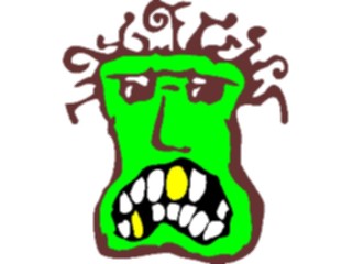Sticker Custom Preview Image #043822 Cartoons Offbeat Green Face
