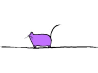 Sticker Custom Preview Image #043828 Cartoons Offbeat Ground Cat Walking